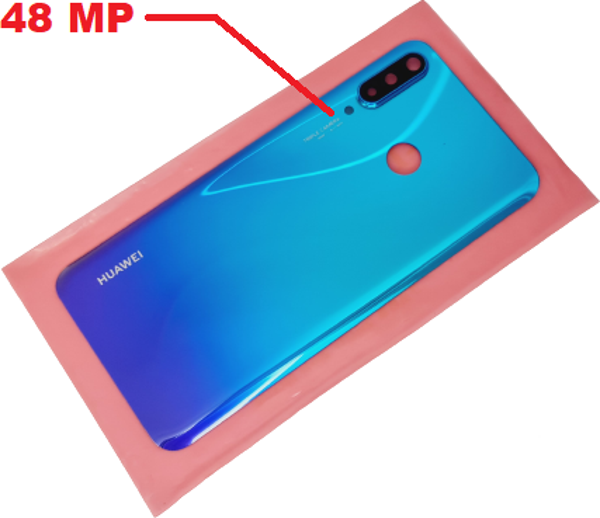 Tkgz Huawei P30 Lite Arka Pil Batarya Kapağı + PİL ( Kamera Lensli 48 MP) MAVİ - Image 1
