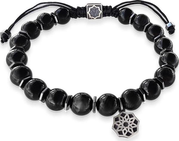 Vaoov Erkek Oniks Taşlı Gümüş Erkek Bileklik Eb016 - Image 1