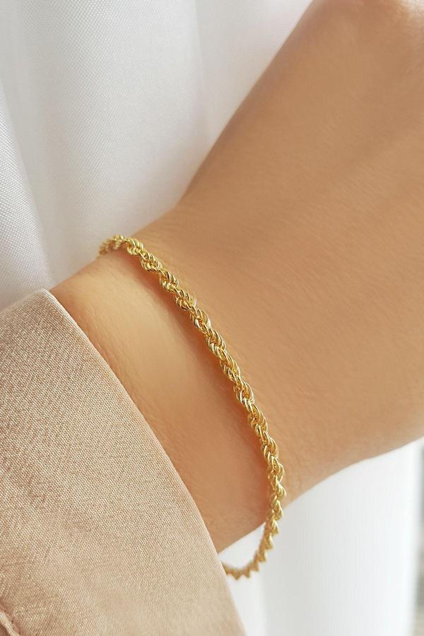 Vaoov 925 Ayar Gümüş Burgu Bileklik - Image 1