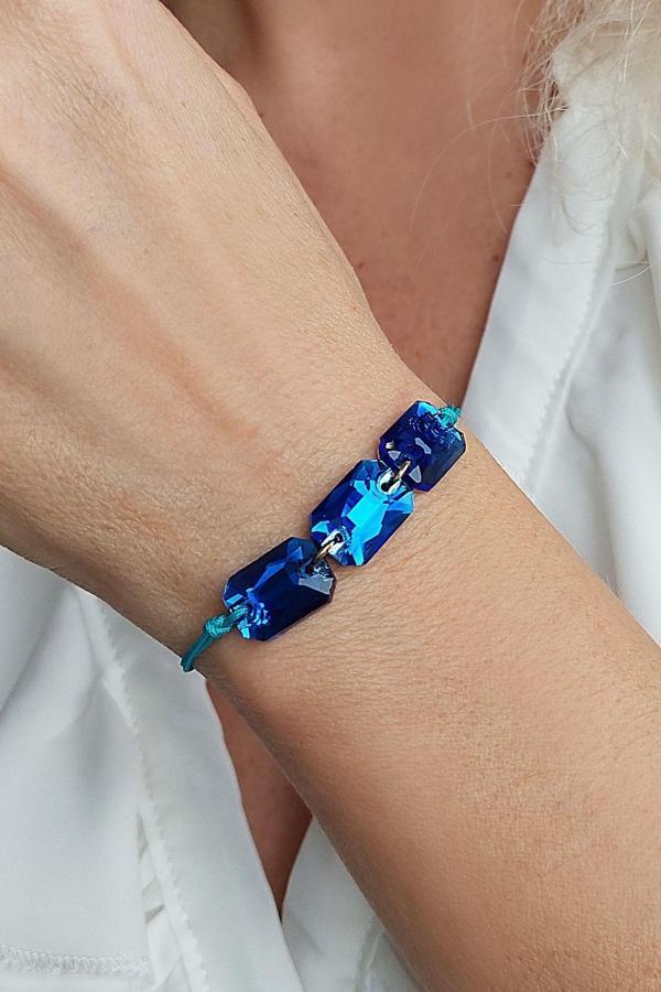 Vaoov Lacivert Taşlı Ipli Bileklik - Image 1