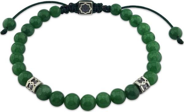 Vaoov 925 Ayar Gümüş Jade Taşlı Bileklik - Image 1