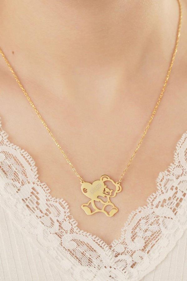 Vaoov 925 Ayar Gümüş Teddy Bear Isimli Kolye - Image 1