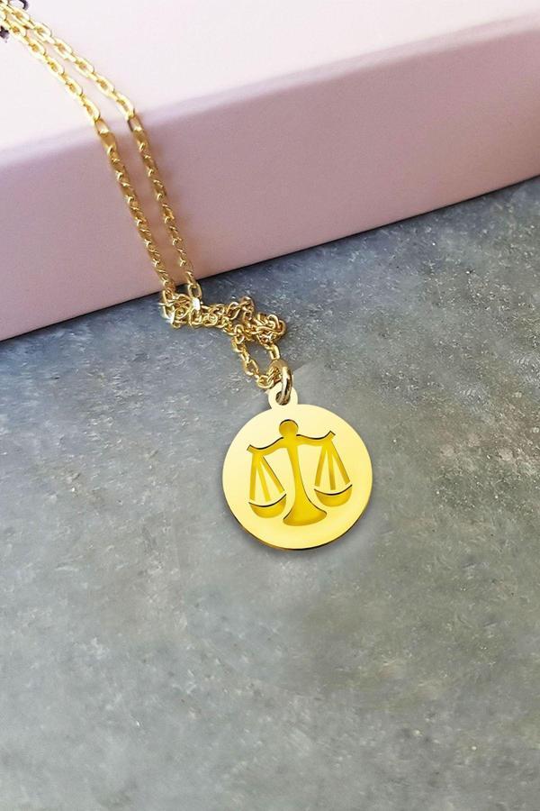 Vaoov 925 Ayar Gümüş Terazi Burcu Kolye - Image 1