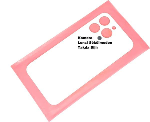 Tkgz İphone 13 PRO Arka Pil Batarya Kapağı (CAM+B-7000) BEYAZ - Image 1