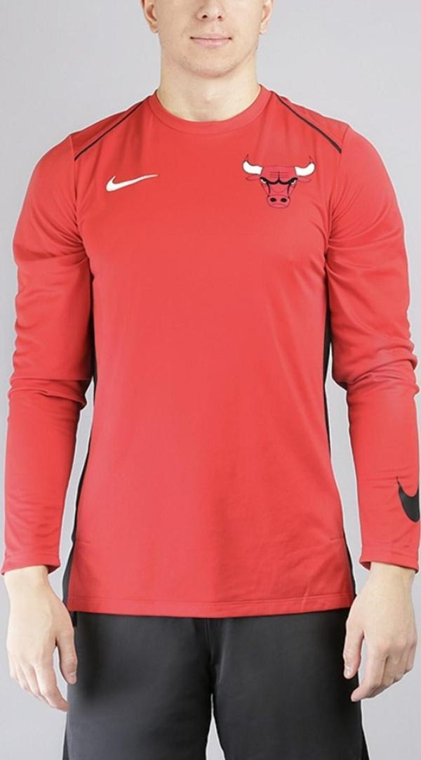 Nike Chicago Bulls Erkek Kırmızı Uzun Kollu T-shirt - Image 1