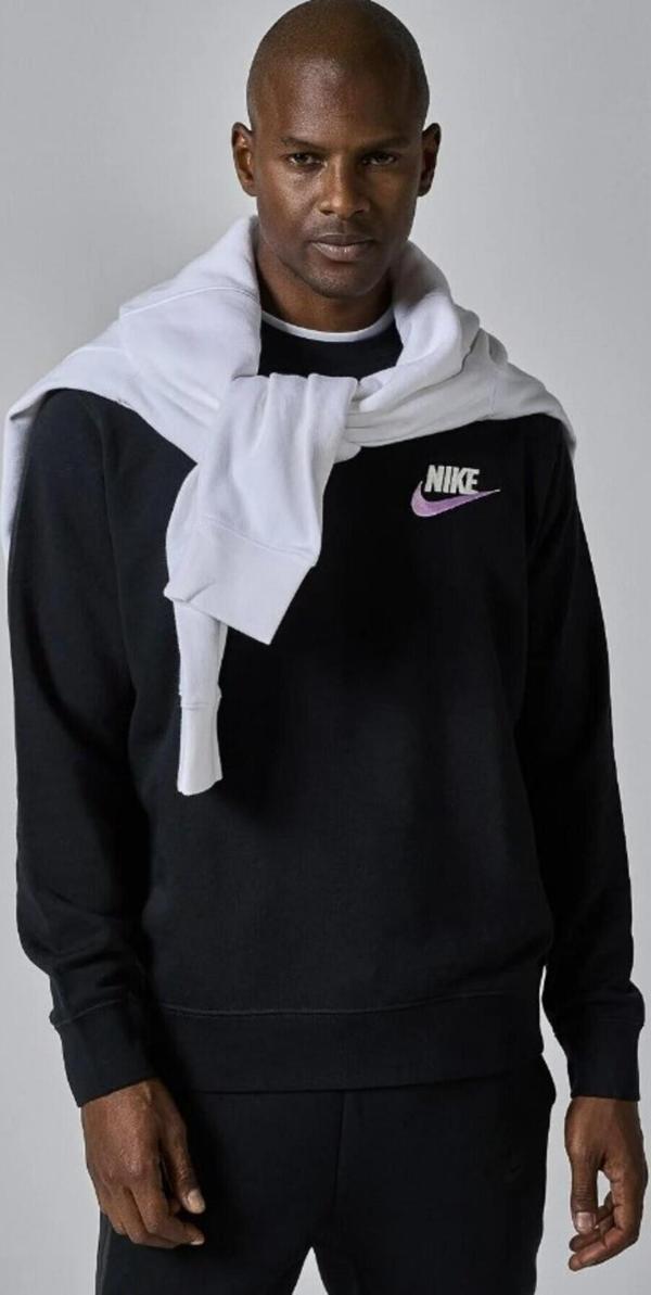 Nike Club Ft Crew Erkek Siyah Sweatshirt - Image 1