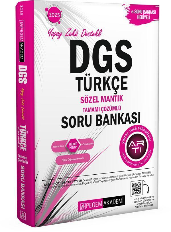 2025 DGS Türkçe Sözel Mantık Tamamı Çözümlü Soru Bankası - Pegem Akademi Yayıncılık - Image 1