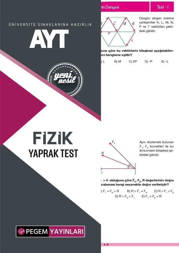 AYT Fizik Yaprak Test - Pegem Akademi Yayıncılık - Image 1