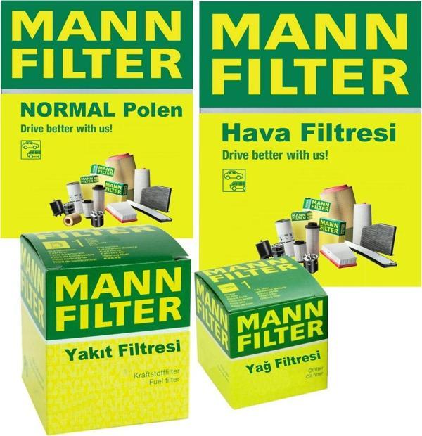 MANN-FILTER Vw Passat 1.6 Filtre Bakım Seti 2001-2005 Alz 4F Hava-Yağ-Yakıt-Normal Polen - Image 1