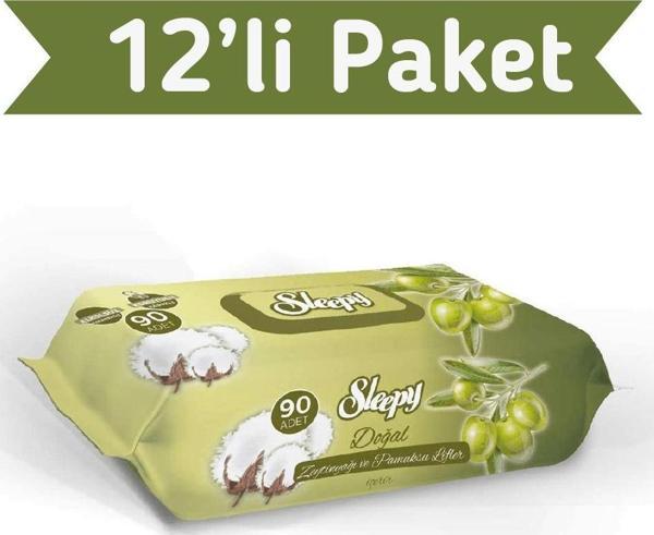 Sleepy Zeytinyağlı Islak Havlu 12X90 lı 1080 Yaprak - Image 1