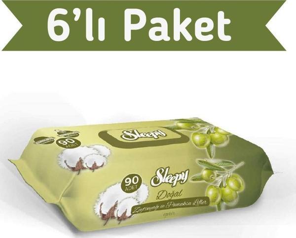 Sleepy Zeytinyağlı Islak Havlu 6X90 lı 540 Yaprak - Image 1
