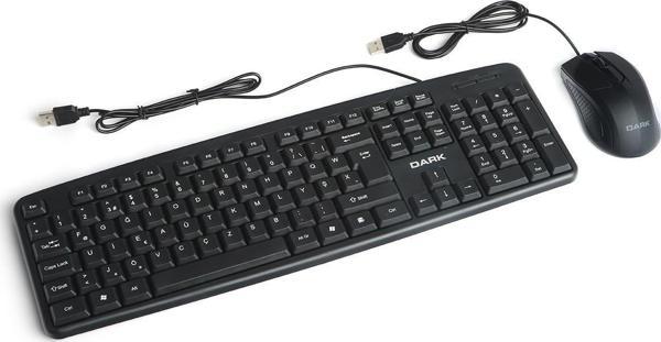 Dark DK-AC-KM1040F Türkçe F Kablolu Ofis Klavye & Mouse Set - Image 1