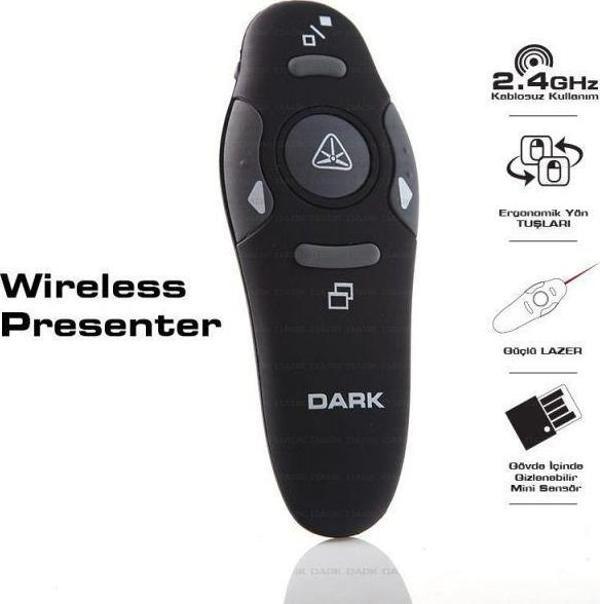 Dark DK-AC-WP03, USB, Kablosuz Presenter RF,Sunum - Image 1