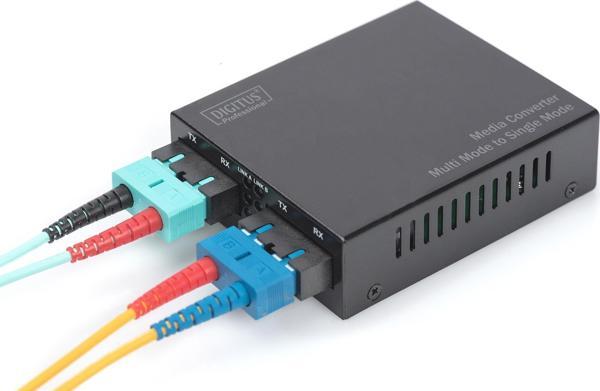 Digitus DN-82124 Gigabit Multimode-Singlemode SC-SC, Dalgaboyu 850nm, 1310nm, maksimum mesafe 20km - Image 1