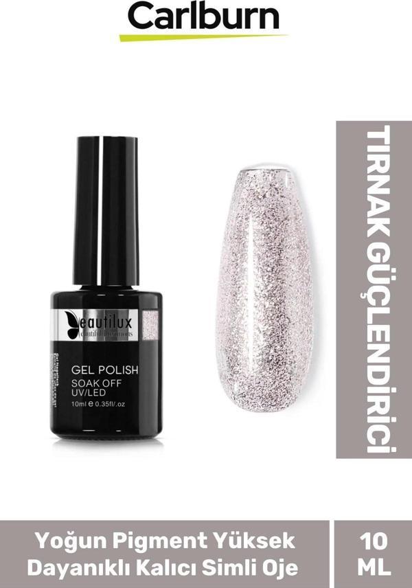 Hızlı Kuruyan Uzun Süre Dayanıklı Yüksek Pigment 3 Aşamalı Kalıcı Simli Tırnak Ojesi 10 Ml - Image 1