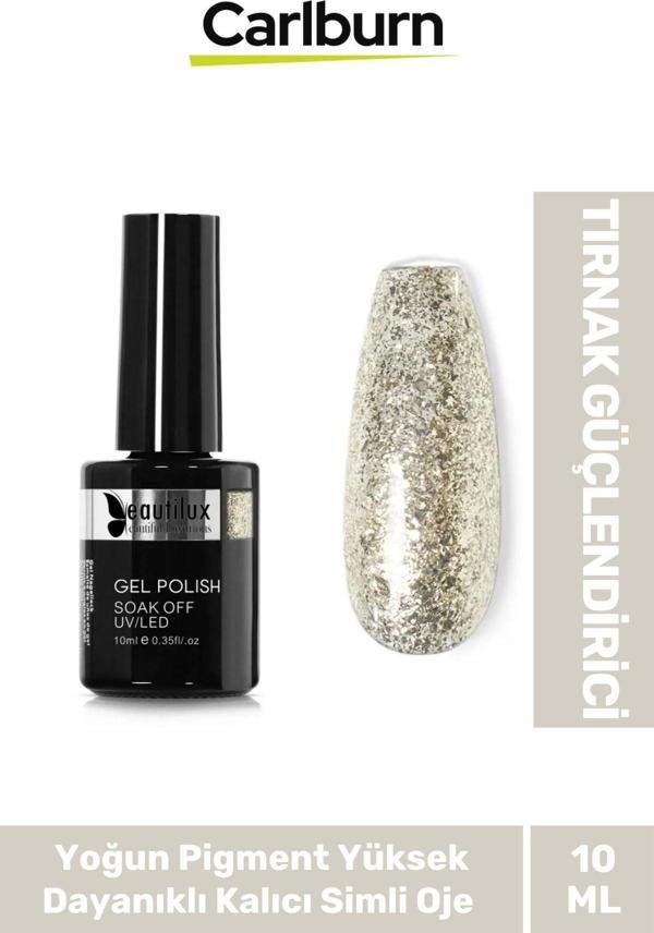 Hızlı Kuruyan Uzun Süre Dayanıklı Yüksek Pigment 3 Aşamalı Kalıcı Simli Tırnak Ojesi 10 Ml - Image 1