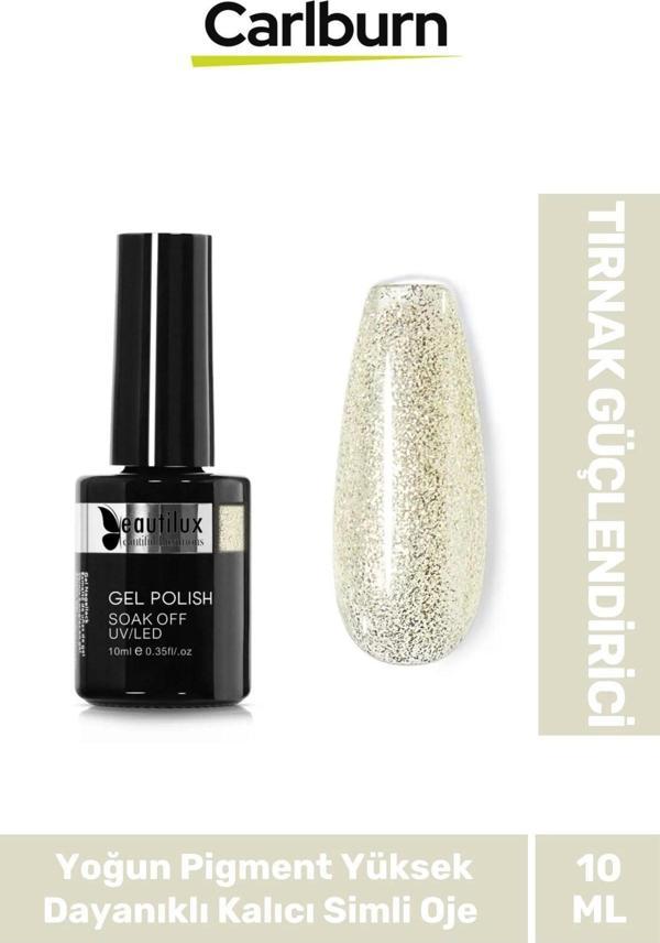 Hızlı Kuruyan Uzun Süre Dayanıklı Yüksek Pigment 3 Aşamalı Kalıcı Simli Tırnak Ojesi 10 Ml - Image 1