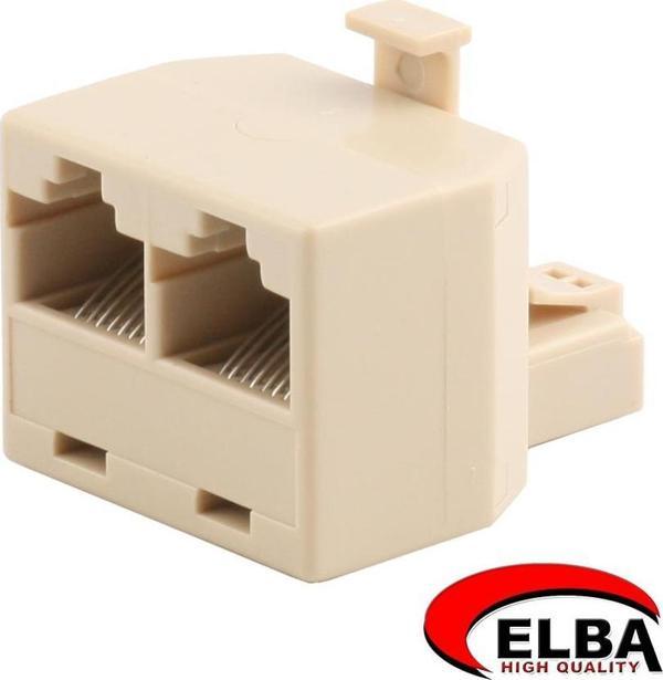 Elba 8P8C Jack- 2X8P8C Jack 2li RJ45 Çokla JK8464 - Image 1