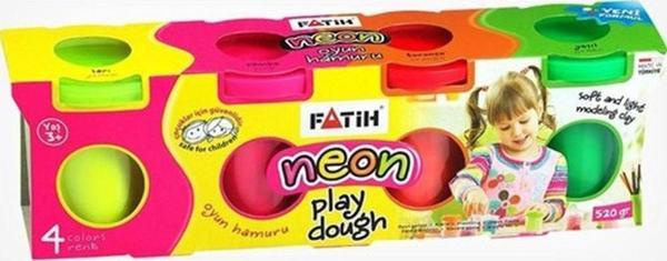 Fatih Oyun Hamuru 520 GR 4 Renk Fosforlu 50065 - Image 1