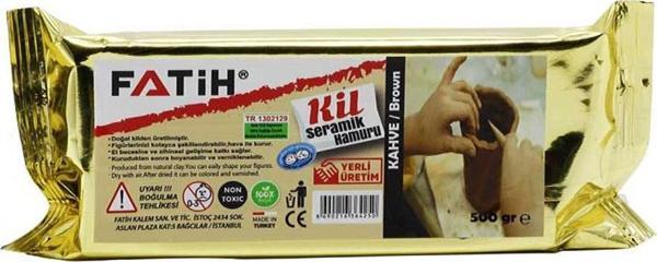 Fatih Seramik Hamuru Doğal Kil 500 GR Kahverengi 36425 - Image 1