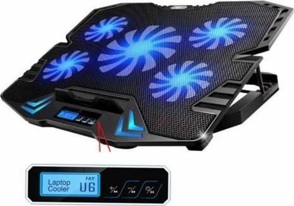 Frisby FNC-5232ST RGB GS5 Notebook Soğutucu (5xFan) LCD Kontrol Pane Metal Izgara 2 x USB Port - Image 1