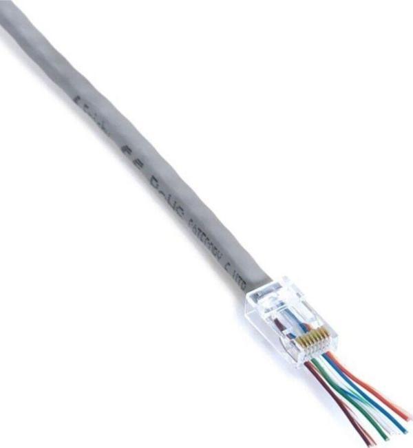 FRISBY FNW-RJ4528N RJ-45 Cat 6 Yeni Nesil Delikli Konnektör 100lü Kutulu - Image 1