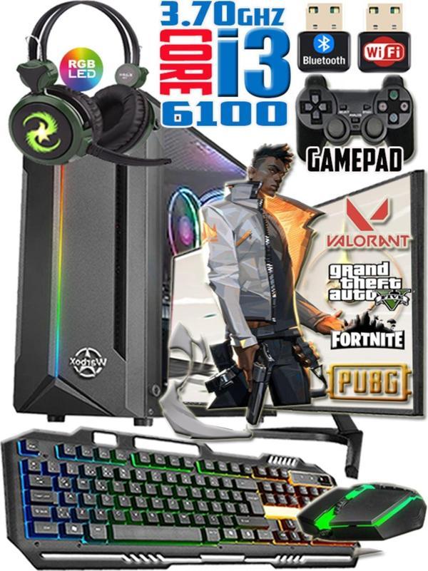 Warbox Mars I3 6100 Turbo:3.70Ghz 8Gb Ram 256Gb Ssd 250Gb Hdd R7 240 4Gb E.Kartı 18.5" Monitör Gaming Set - Image 1