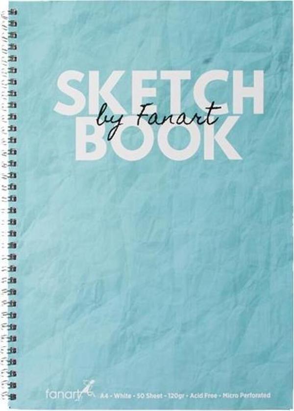 Fanart Academy Sketch Book 120 GR Spiralli 50 YP A4 Turkuaz 8671 - Image 1