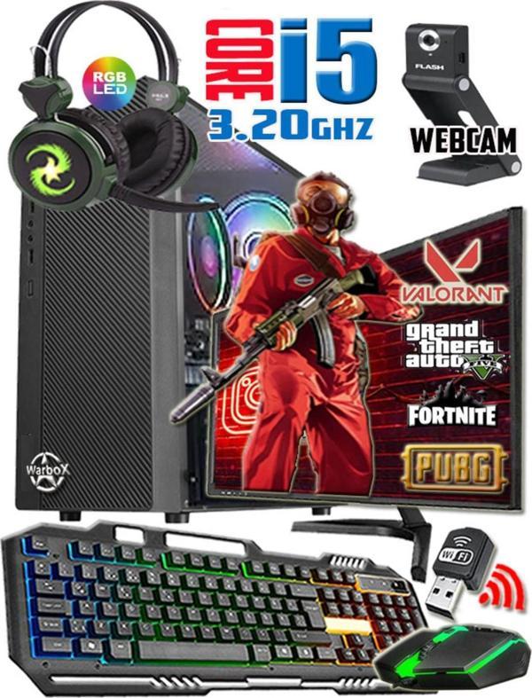 Warbox Neon I5 750 Turbo:3.20Ghz 8Gb Ram 128Gb Ssd 250Gb Hdd R7 240 4Gb E.Kartı 19" Monitör Gaming Set - Image 1
