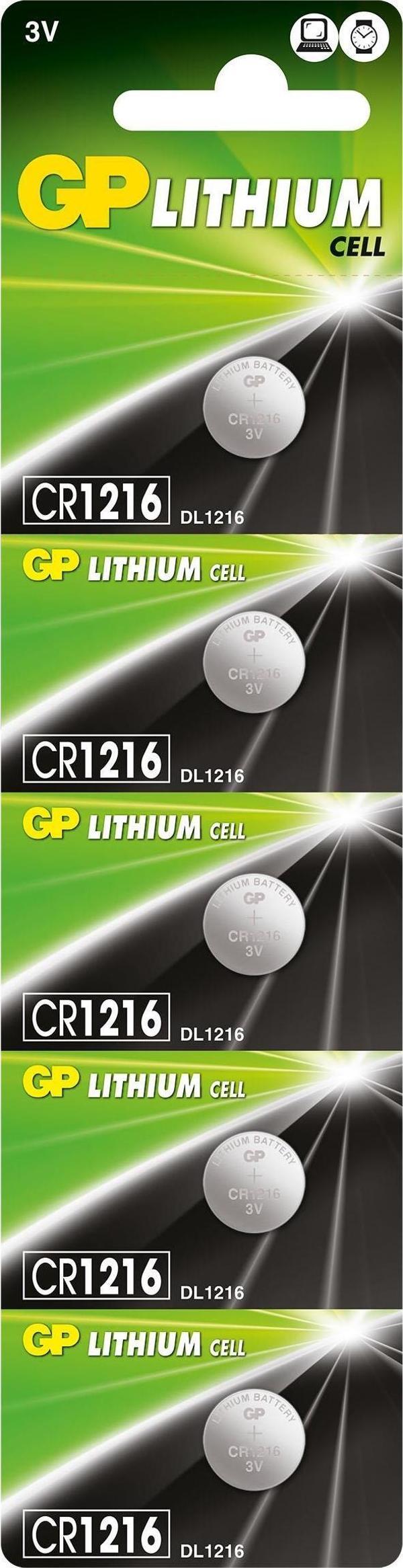 Gp CR1216-C5 3V Lityum Düğme Pil 5'li Paket - Image 1