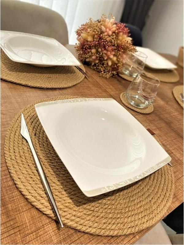 Rope Decor 35Cm Amerikan Servis / Tabak Altlığı / Supla Seti / Hasır Supla / Servis Altı Supla - Image 1