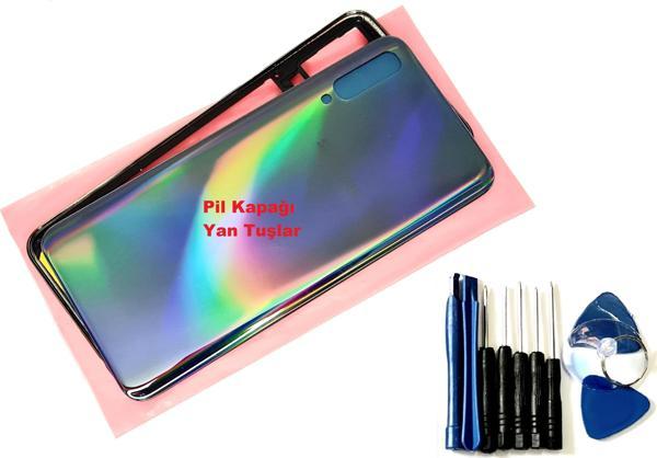 Tkgz Samsung Galaxy A50 A505 KASA Arka Pil Batarya Kapağı (TAMİR SETİ) SİYAH - Image 1