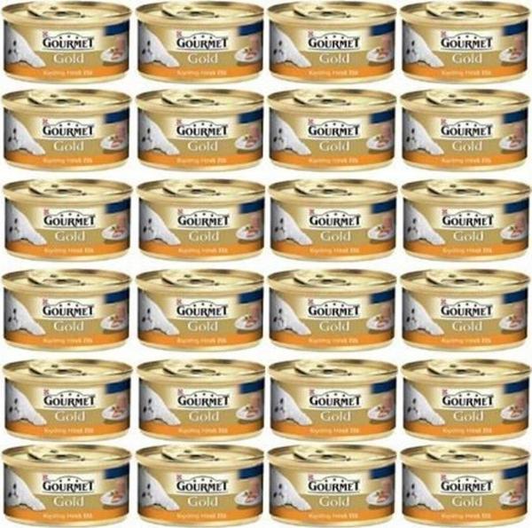Purina Gourmet Gold Kıyılmış Hindi Etli Konserve Yetişkin Kedi Maması 24 x 85 G - Image 1