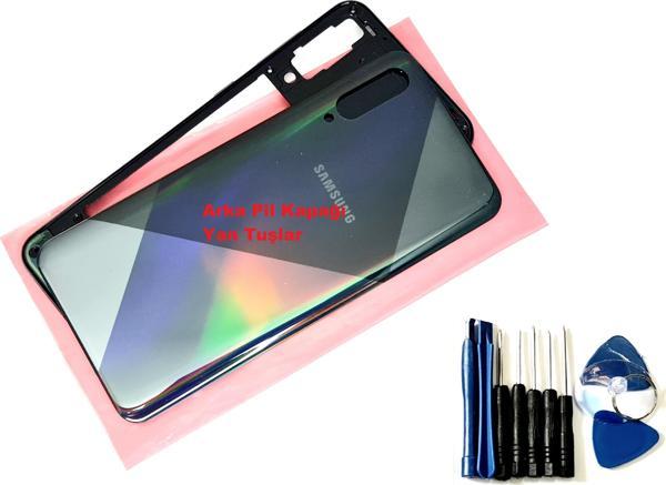 Tkgz Samsung Galaxy A50S A507 KASA Arka Pil Batarya Kapağı (TAMİR SETİ) SİYAH - Image 1
