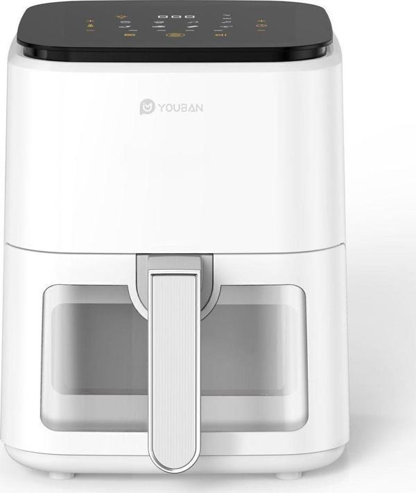Youban Air Fryer 3.5L Camlı Beyaz Fritöz - Image 1
