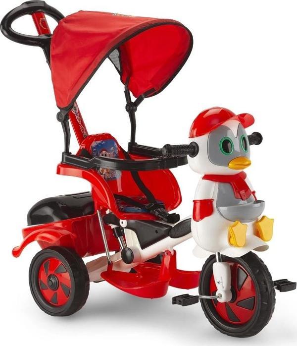Dilaver Baby Poufi Penguen Ebeveyn Kontrollü Çocuk Bisikleti Kırmızı - Image 1