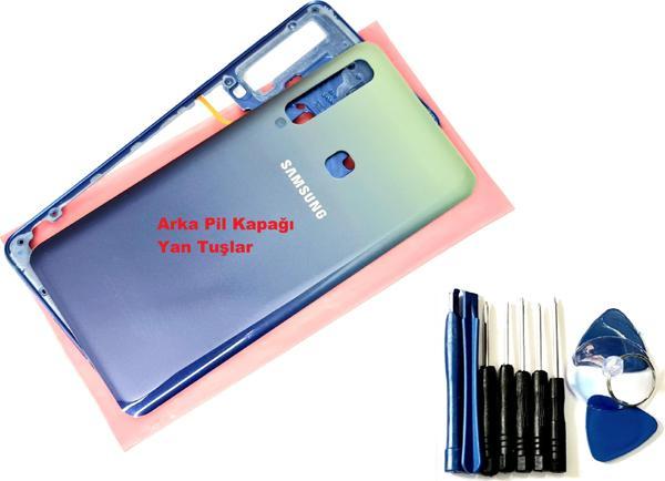 Tkgz Samsung Galaxy A9 A920 2018 KASA Arka Pil Batarya Kapağı (TAMİR SETİ) MAVİ - Image 1
