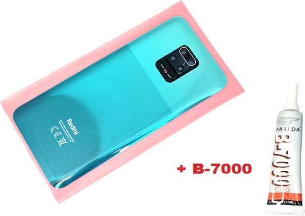 Tkgz Xiaomi Redmi Note 9S Arka Kapak Batarya Kapağı (LENSLİ CAM) (B-7000) YEŞİL - Image 1