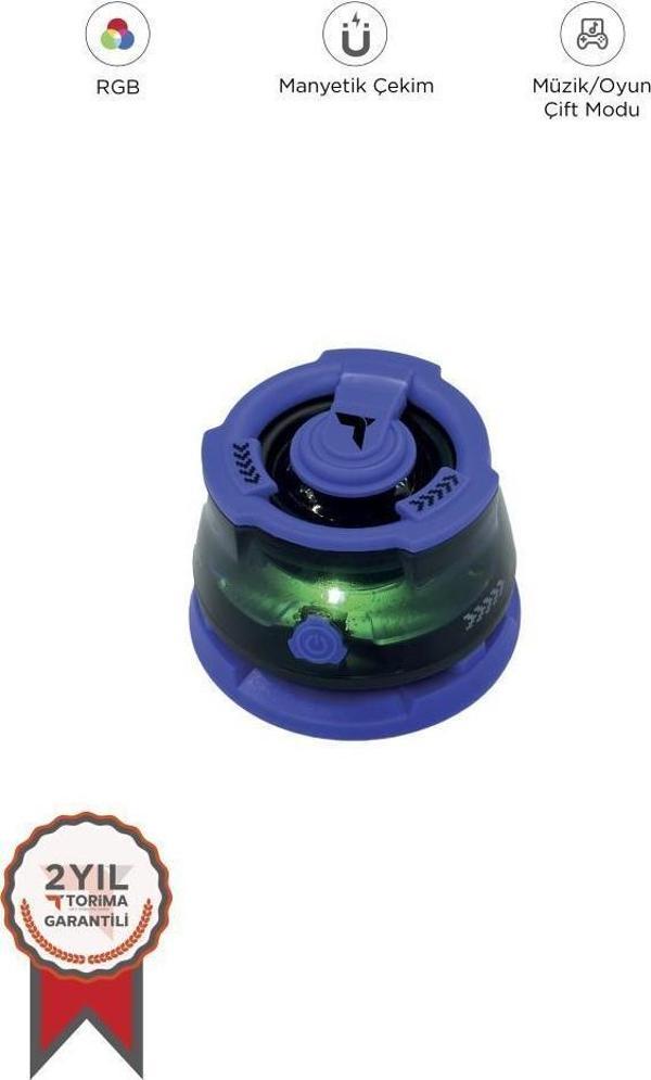 Torima D39 Mor Manyetik RGB Işıklı 5.3  Telefon Tutucu Mini Bluetooth Hoparlör Speaker - Image 1