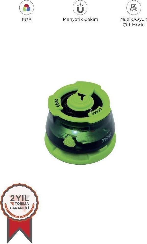 Torima D39 Yeşil Manyetik RGB Işıklı 5.3  Telefon Tutucu Mini Bluetooth Hoparlör Speaker - Image 1