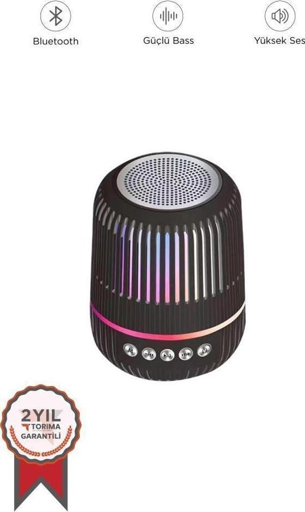 Torima GTS-2150 Siyah Kablosuz Taşınabilir RGB Işıklı Bluetooth Hoparlör Speaker - Image 1
