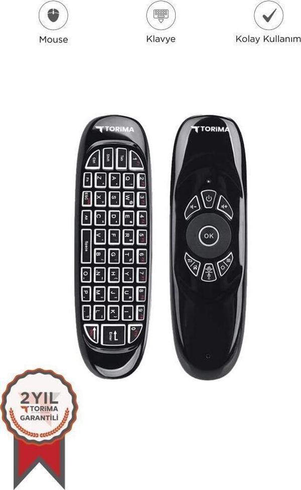 Torima K-02 Android Akıllı Tv İçin 2.4g Uzaktan Kumandalı Mini Klavyesi - Image 1