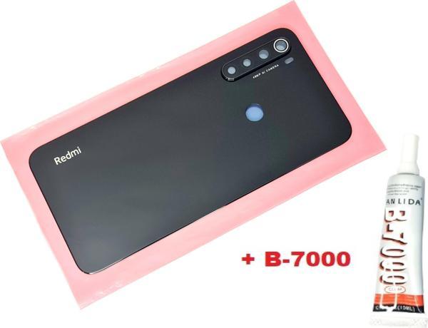 Tkgz Xiaomi Redmi Note 8 Arka Kapak Batarya Kapağı (LENSLİ CAM) (B-7000) SİYAH - Image 1