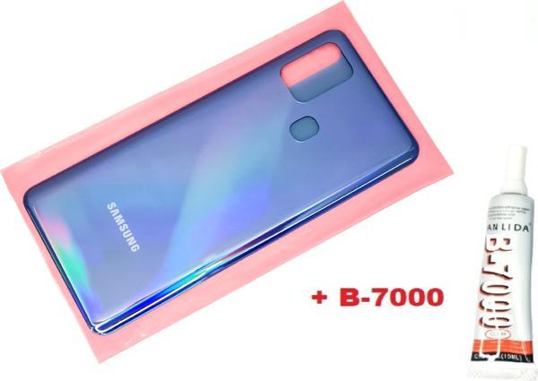 Tkgz Samsung Galaxy A21S A217 Arka Pil Batarya Kapağı (B-7000) MAVİ - Image 1