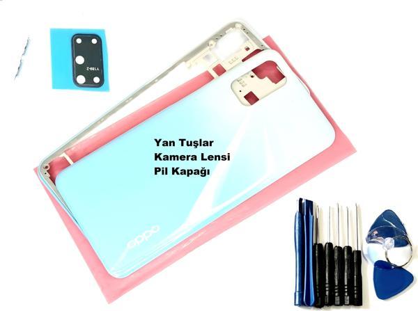Tkgz Oppo A72 KASA Arka Pil Batarya Kapağı (TAMİR SETİ) BEYAZ - Image 1
