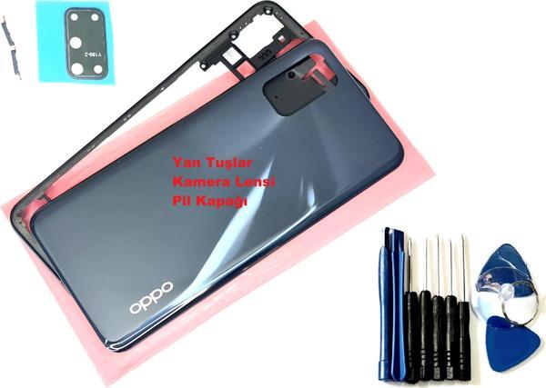 Tkgz Oppo A72 KASA Arka Pil Batarya Kapağı (TAMİR SETİ) SİYAH - Image 1