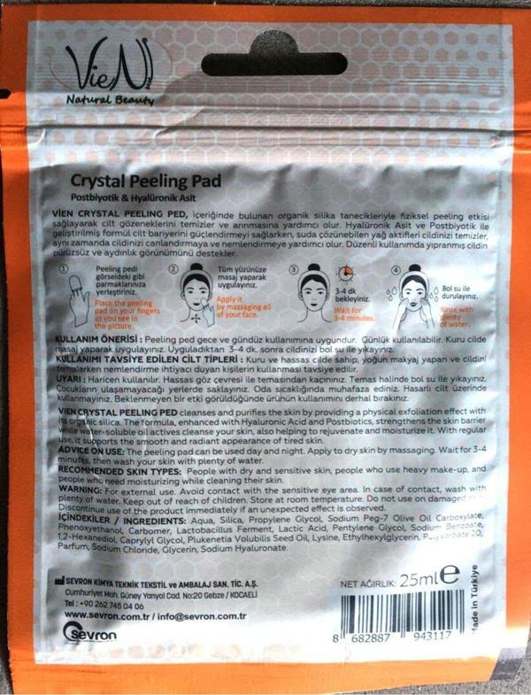 VİEN CRYSTAL PEELING PAD 5Lİ - Image 1