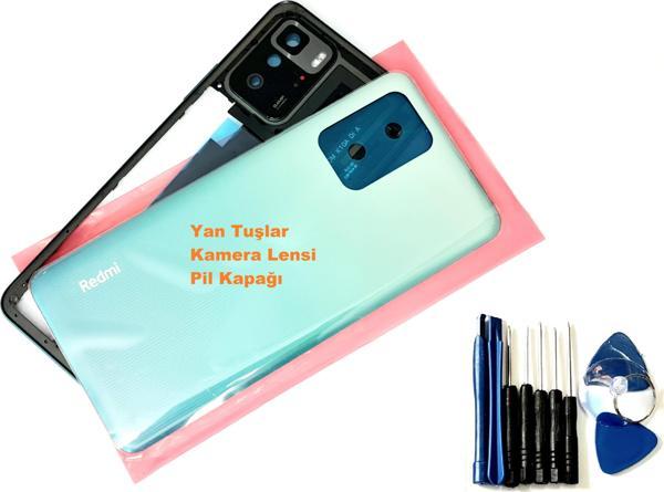 Tkgz Xiaomi Redmi Note 10 Pro (5G) KASA Arka Pil Batarya Kapağı (TAMİR SETİ) MAVİ - Image 1