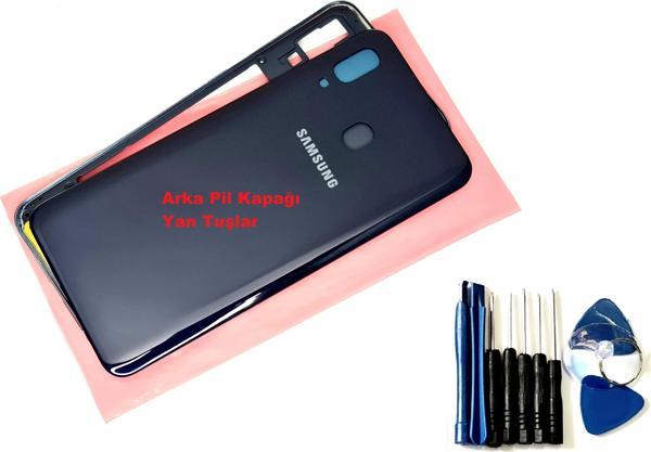 Tkgz Samsung Galaxy A20 A 205 KASA Arka Pil Batarya Kapağı (TAMİR SETİ) LACİVERT - Image 1