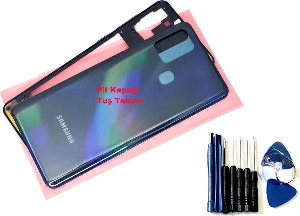 Tkgz Samsung Galaxy A21S KASA Arka Pil Batarya Kapağı (TAMİR SETİ) SİYAH - Image 1